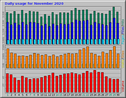 Daily usage for November 2020