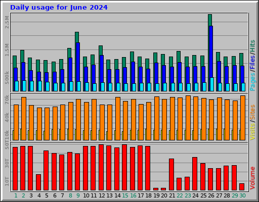 Daily usage for June 2024