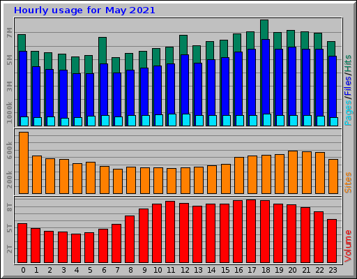 Hourly usage for May 2021