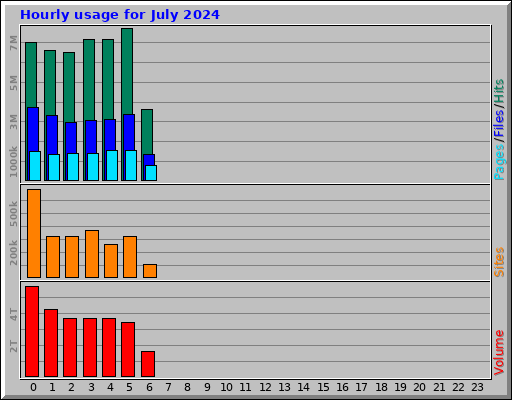 Hourly usage for July 2024