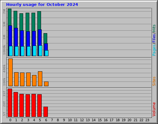 Hourly usage for October 2024